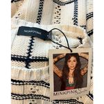MINKPINK  Black‎ and White Cotton Open Knit Pullover Sweater Size Medium NWT Photo 1