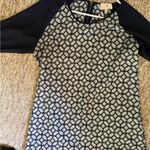 Blue and white geometric color block tunic/dress Size 8 Photo 0