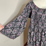 Torrid Mini Challis Off Shoulder Smock Skater Dress in Black Medallion Floral 4X Photo 5