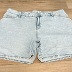 Ava & Viv  midi Denim shorts high-rise relaxed fit Light Wash Plus 18 Photo 0