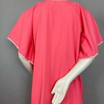 Kaftan Pink Scalloped Sleeve Notched Neckline Pink Maxi Dress Size Medium Caftan Photo 3