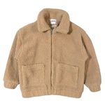 I am gia I.AM.GIA Pixie Coat Oversized Fuzzy Teddy Jacket Tan Womens Medium Photo 1