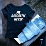 Cute black fun sayings T Photo 1