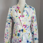 Women’s White tie dye colorful cropped blazer in size small Photo 0