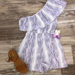 One Shoulder Romper Purple Photo 0