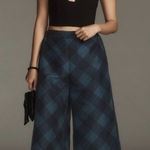 Anthropologie NWT | Maeve Taffeta Printed Cropped Wide Leg Pants | XS Photo 0