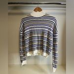 Ten Sixty Sherman NWT  Woman’s Stripe Mock Neck Sweater -L Photo 2