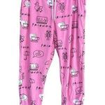Friends pink velour pajama lounge pants size medium 8/10 Photo 0