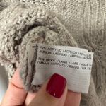 Mango MNG  Mock Neck Tan Wool Blend Cable Knit Sweater Womens Size XS Oversized Photo 5