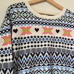 Maison Jules Heart Pullover Knitted Sweater Size Large Photo 7