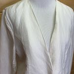 Cupcakes and Cashmere  White Open Blazer Linen Tencel Medium Photo 1