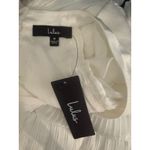 Lulus  White Pleated Ruffle Mini Dress‎ Halter Tie Back Sleeveless Party Photo 4