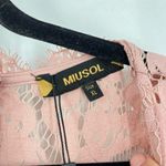 NWT Miusol Women's‎ Retro Floral Lace Evening Cocktail Mini Dress Size XL Pink Photo 3