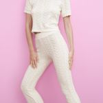 ZARA Cream Crochet Knit Pants Photo 2