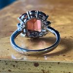 Red Labradorite Vermelho Red Garnet Sterling Silver Ring Size 7 Photo 4