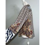 Hale Bob Women’s Silk  Longsleeve Button Down LARGE Photo 3