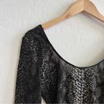 Bebe Black Gold Tie Back Bodysuit Photo 5