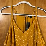 Torrid  Yellow White Polka Dots Dot Babydoll Tank Top Shirt Sleeveless Size 1 NWT Photo 2