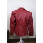 Shape FX Vintage Red Leather Motorcycle Fashion Western Jacket Womens 8 (S/M) Photo 3