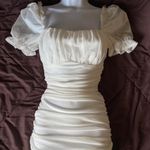 Windsor Runched Puff sleeve mesh body-con dress Photo 1