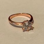 18K Rose Gold Diamond Ring Size 9 Photo 11