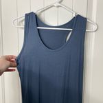 EUC Women’s racerback maxi stretch scoop neck thick strap sleeveless dress S/M Blue Photo 1