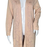 Chico's  Sweater Women Medium Blush‎ Pink Open Longline Cardigan Everyday Casual Photo 0