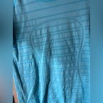 Lululemon  Run Swiftly Tech Short Sleeve tee shirt Spry Blue crewneck stripes Photo 6