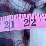 Hurley Purple Burgundy Plaid Flannel Button Up Long Sleeve T-shirt Photo 7