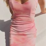 ZARA  mesh Pink Strapless Dress corset midi maxi bodycon evening party  Photo 9