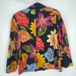 CAROLINA‎ K Women's Black Floral Print Notched Lapel Oversized Blazer Size Small Photo 1