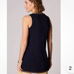 J. Jill NWT Navy Embroidered Tunic Sleeveless Top Size LP Blue Photo 1
