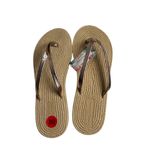 Tommy Bahama Women's Metallic Flip Flop Sandals Beige Size 10 Casual Photo 2