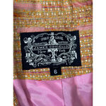 Vintage James Coviello Tweed Peplum Blazer Brown Pink Sz 6 Preppy Academia Twee Photo 5