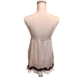 Victoria's Secret Vintage  Ivory Satin Slip Black Lace Button Front Size Medium Photo 1