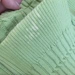 Karen Scott  green cable knit V neck button‎ sweater Photo 7