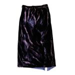 Anthropologie Maeve Midi Skirt Size 2 Velvet Purple Front Slit Bias Cut Holiday Photo 7