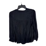 Liverpool Los Angeles Black V Neck Pleated Sleeve Blouse Top Women's XS Photo 3