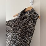 Old Navy Leopard Print Lightweight Gauze Scarf Raw Hem Photo 4