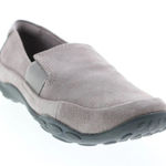 Clarks New  Haley Park Womens Gray Suede Slip On Loafer Flats Shoes Sz 8.5 Photo 0