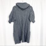 Vince Stella Alpaca Wool Cable Knit Hooded Duster Cardigan: Heathered Grey Photo 3