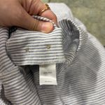 J Jill Womens Grey White Striped Love Linen Pant Sz XL Lagenlook Coastal Boho Photo 4