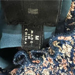 Code x Mode Code x Mode Smocked Mock Neck Sleeveless Midi Dress M Blue Floral Lined Photo 5