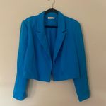 Women's Blue Cropped Jacket Size XXL Photo 1