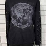 Forever 21  Moon Graphic Studded Sweatshirt | Gothic Y2K | Size M Photo 0