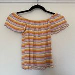 Billabong  Multicolor Striped Women’s Top Medium Colorful Summer Beach Orange Photo 0