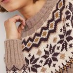 💕BODEN💕 Fair Isle Metallic Yarn Sweater ~ Warm Ivory Fair Isle Print US 8 NWOT Photo 3