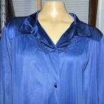 Vanity Fair Vintage  Blue Women's Satin Nightgown size L Photo 4