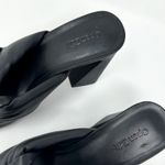 NEW Open Edit Black Braided Faux Leather Sandal Block Heels NWOT, Size 6.5 Photo 4