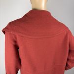 Chico's  Women's 3 (XL) Burnt Orange Open Knit Cardigan 100% Wool Fall Layering Photo 2
